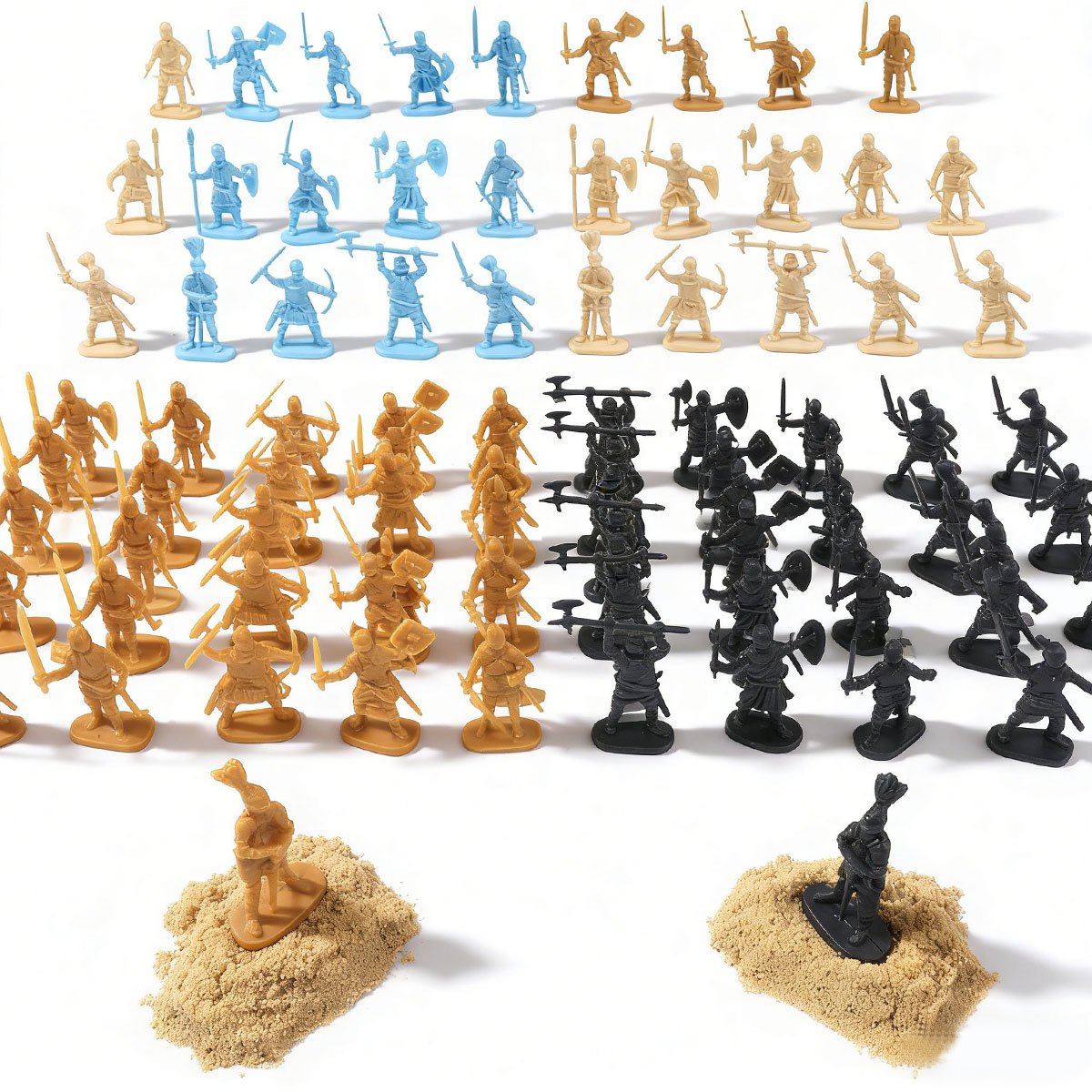 24 figuras de soldados medieva - Board Game War reseña y precio
