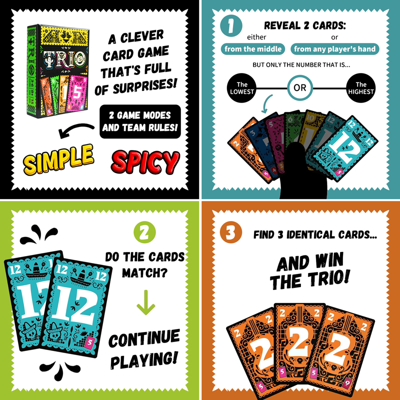 Juego de mesa TRIO, juguete de - Board Game Unmatched reseña y precio